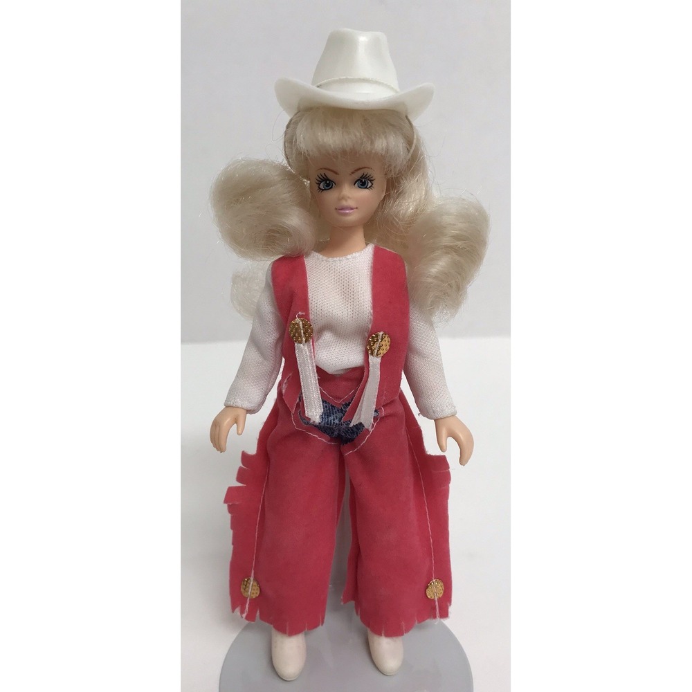 Cowgirl Doll Figure with Vest Shirt Boots Chaps & Hat Empire of Carolina 1994